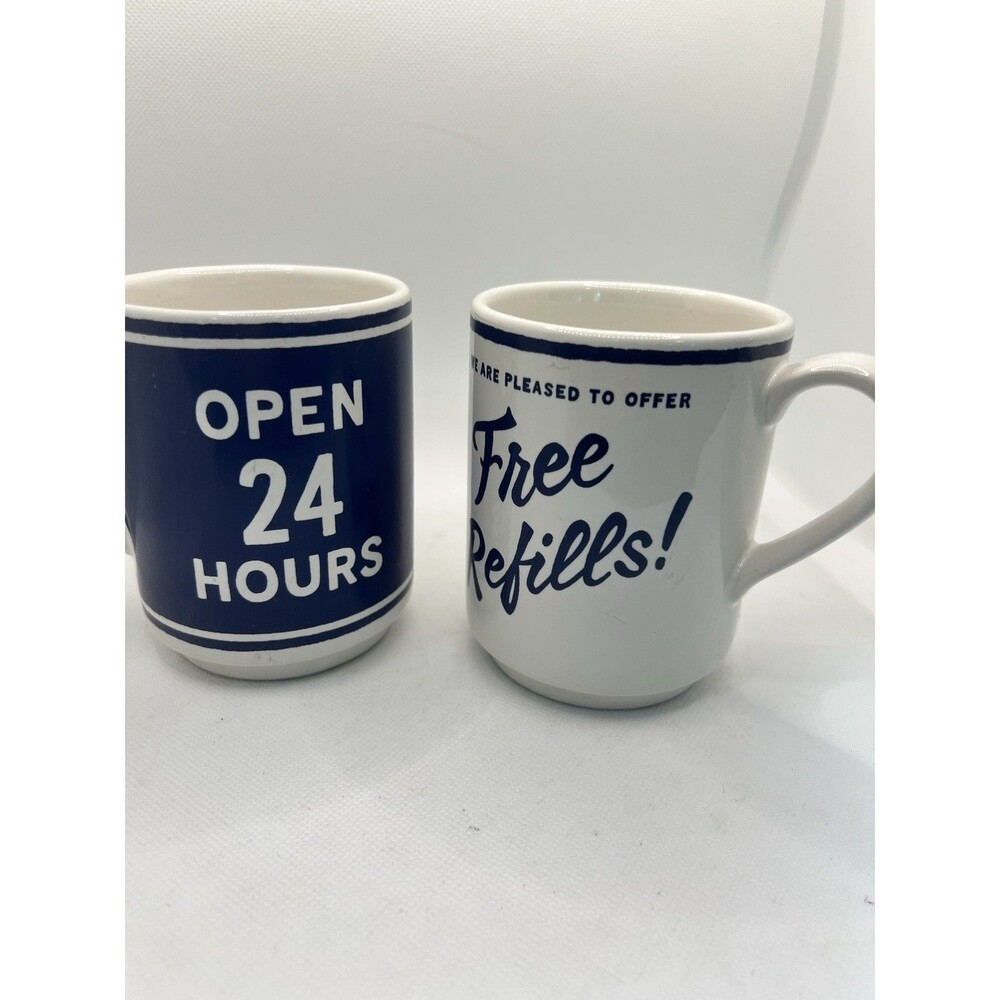 2 Kate Spade New York Lenox Diner Mugs Open 24 Hrs All Day Specials free refills
